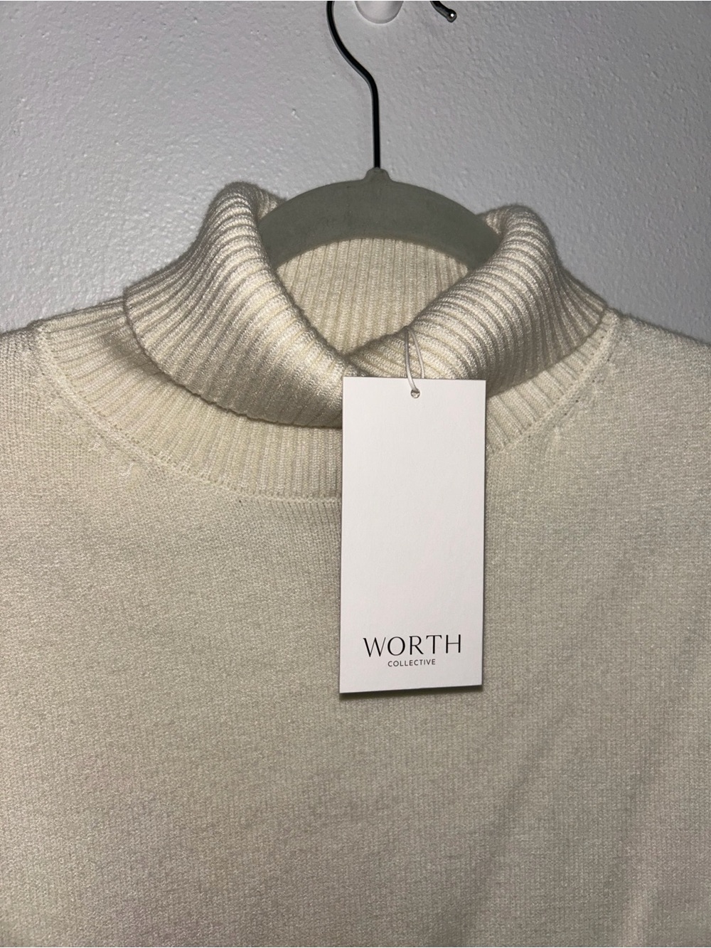 WORTH Collective Cream Turtleneck Sweater